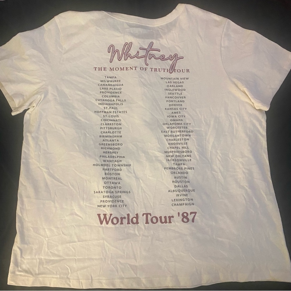 1987 WHITNEY HOUSTON THE MOMENT OF THE TRUTH WORLD TOUR T-SHIRT XL EUC - Picture 4 of 5